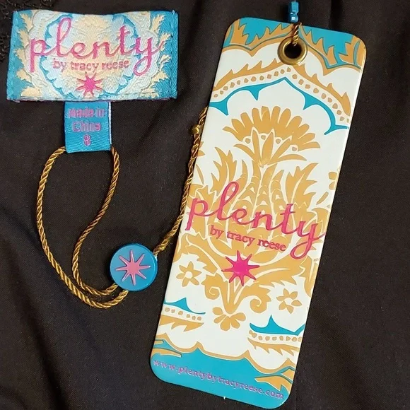 Plenty by Tracy Reese NWT Black Sequin Lace Textured Shift Mini Dress Size 8 - Picture 7 of 8